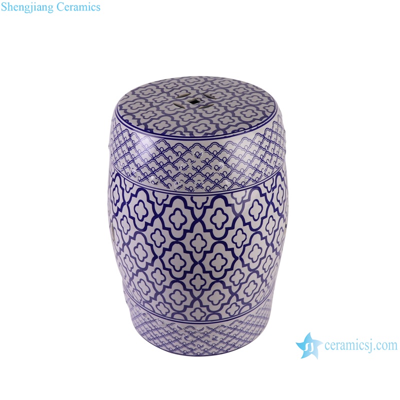RZPZ38 blue and white flower pattern ceramic stool
