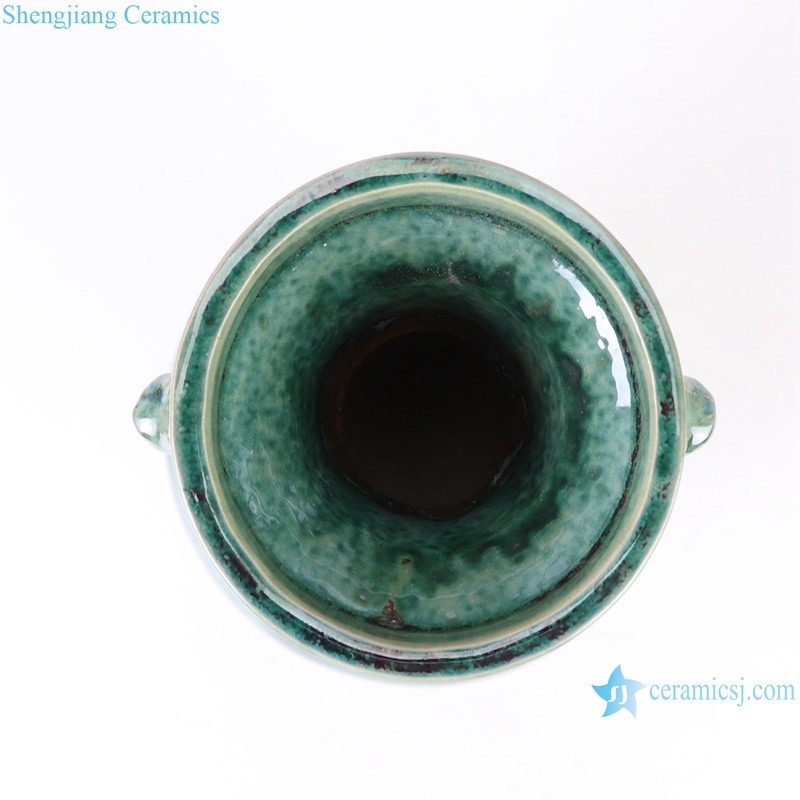 RZSP51 Jingdezhen green color elephant ear porcelain bottle