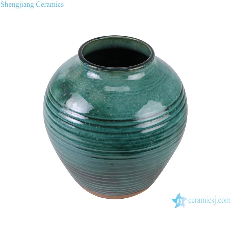 RZSP58 Jingdezhen green striped porcelain vase
