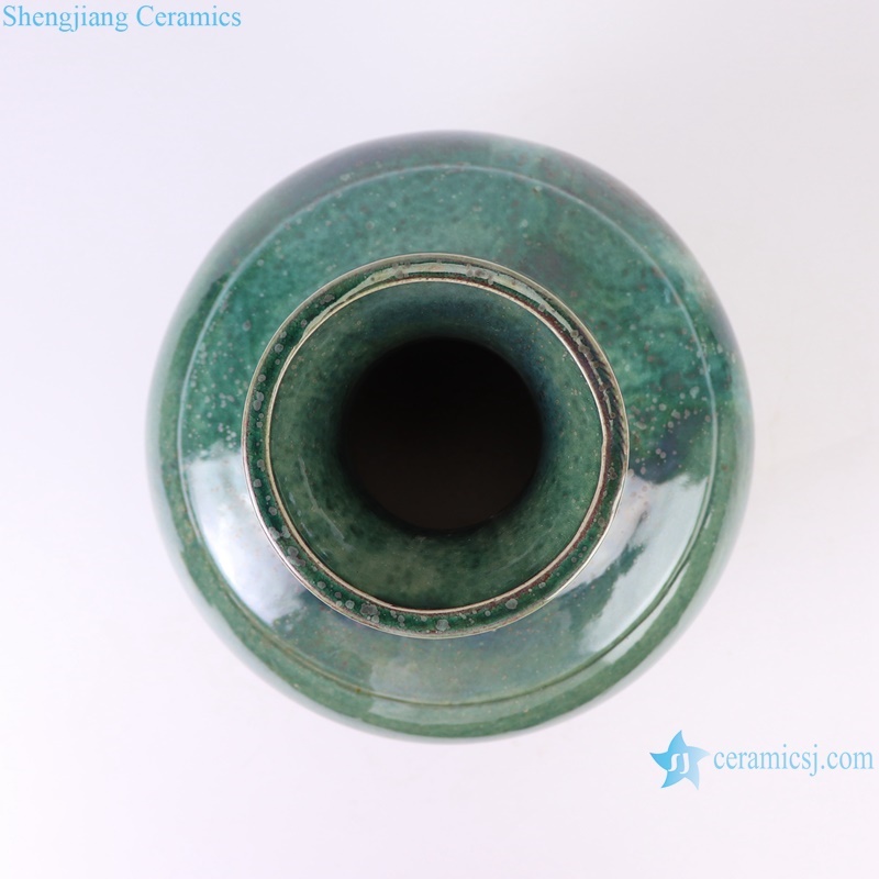 RZSP59 Jingdezhen green bamboo holding ceramic pot vase