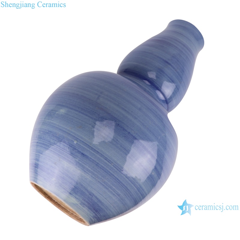 RZSX70/RZSX71 Porcelain Blue and White Stripe line Patterns gourd Shape Ceramic Flower Vase