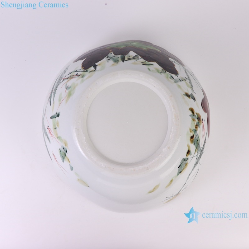 RZTH11 Kiln change color painting special-shaped shaped lotus pattern ceramic bowl