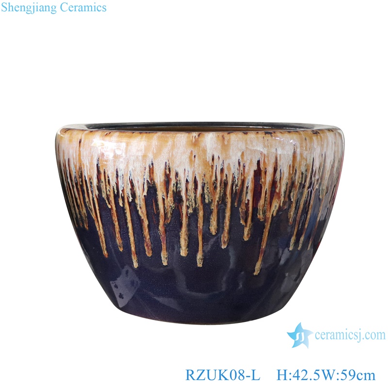 RZUK08-XL-L-M-S beautiful kiln transmutation color 4 different sizes ceramic planter fish tank
