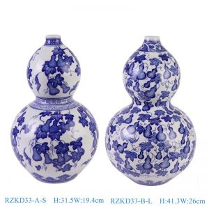 RZKD33 Jingdezhen Porcelain Gourd pattern Gourd Shape Ceramic Flower Vase