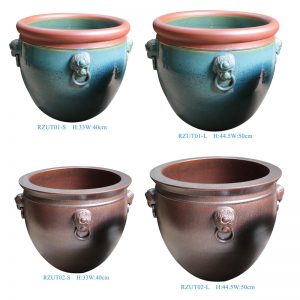 RZUT01-L-S and RZUT02-L-S unique gradient color big size and small ceramic flower pot