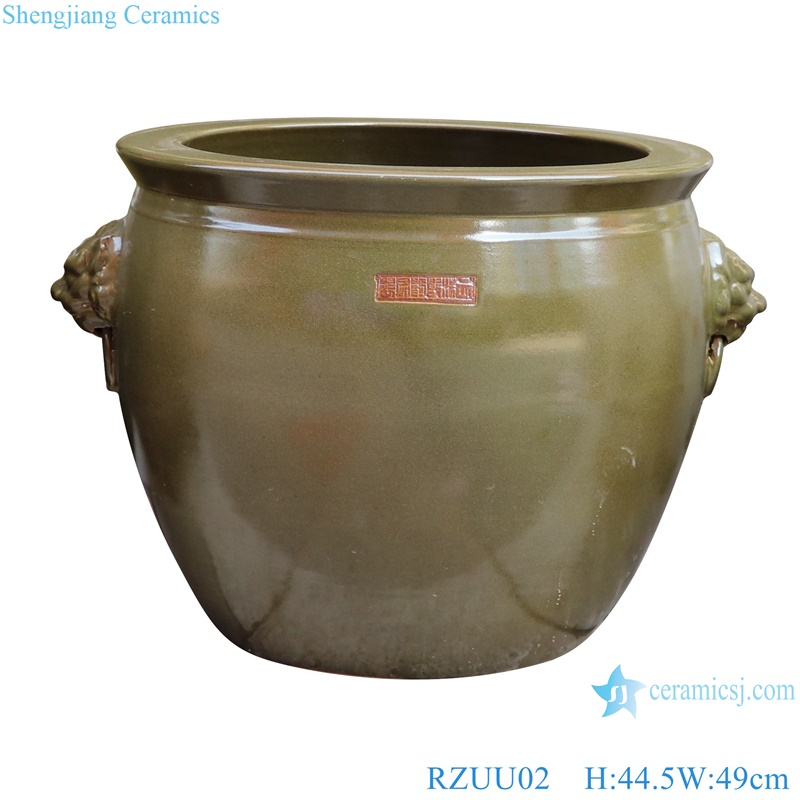 RZUU01-02-03-04 unique tea-dust glaze color ceramic flower pot