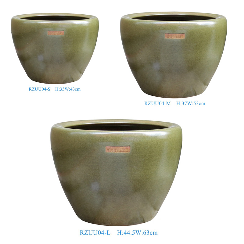 RZUU01-02-03-04 unique tea-dust glaze color ceramic flower pot