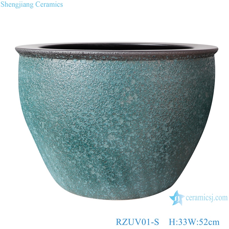 RZUV01-L-M-S unique tea-dust glaze color ceramic flower pot