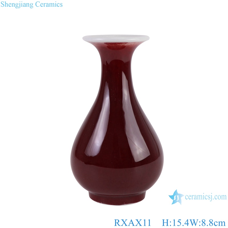 RXAX09-10-11-12-13-14 Jingdezhen ruby red small size porcelain vase