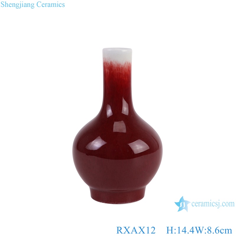 RXAX09-10-11-12-13-14 Jingdezhen ruby red small size porcelain vase