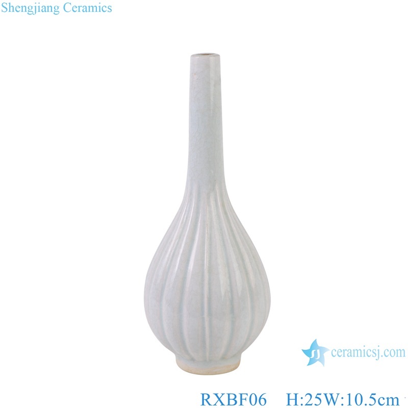 Jingdezhen Cucumber Line Ceramic Gall bladder Slender Neck Decorative Vase