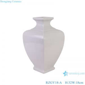 RZGY18-A White Color four sides Porcelain Decorative Pulm vase
