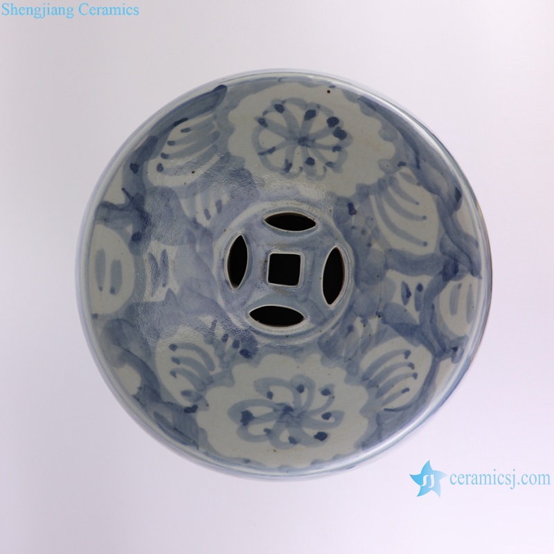 RZSX78-A Porcelain Sunflower Pattern Ceramic stool Cooling pier