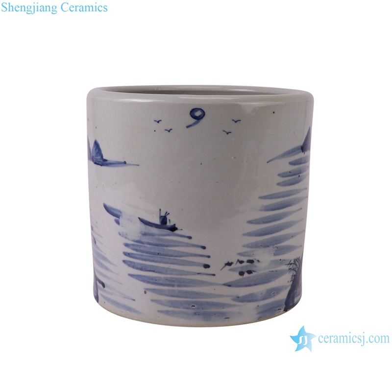 RXBL02 Jingdezhen Porcelain Blue and white Landscape pattern ceramic vase pen holder