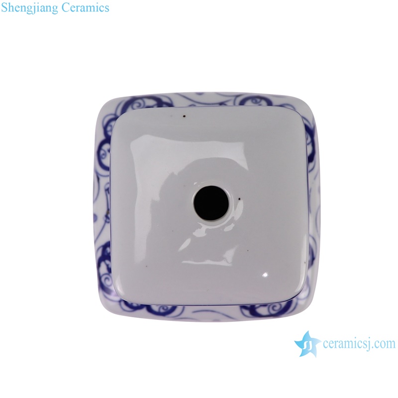 DS-RYPU48 blue and white flower pattern ceramic body for table lamp