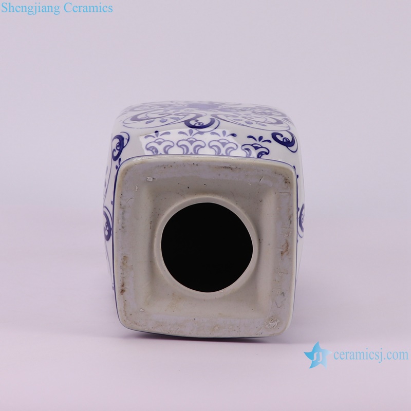 DS-RYPU48 blue and white flower pattern ceramic body for table lamp