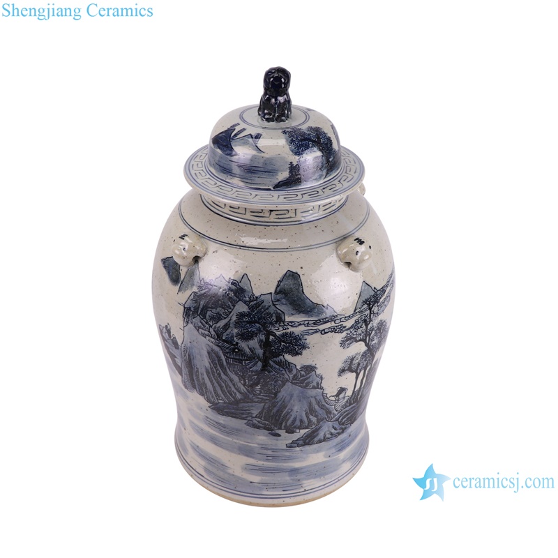 RXBN06-A-S high quality hand painted antique landscape pattern porcelain ginger jar