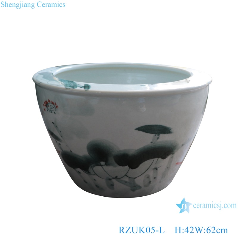 RZUK05-06-07 four sizes freehand brushwork porcelain flower pot