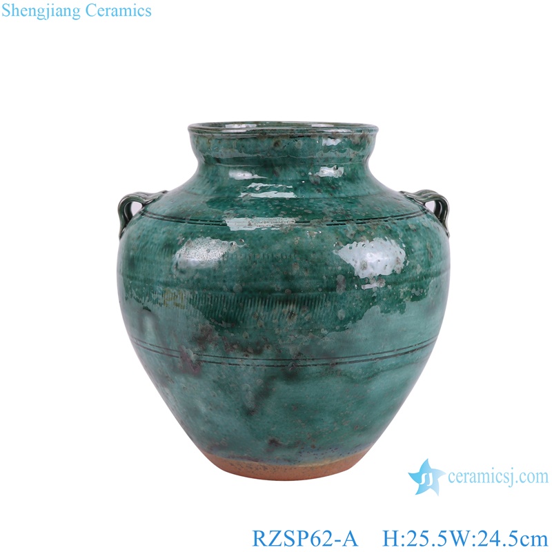 RZSP62-A Jingdezhen green fambe blaze porcelain vase for home decoration