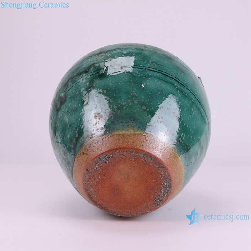 RZSP62-A Jingdezhen green fambe blaze porcelain vase for home decoration