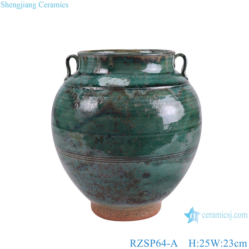 RZSP64-A Jingdezhen green fambe blaze porcelain vase for home decoration