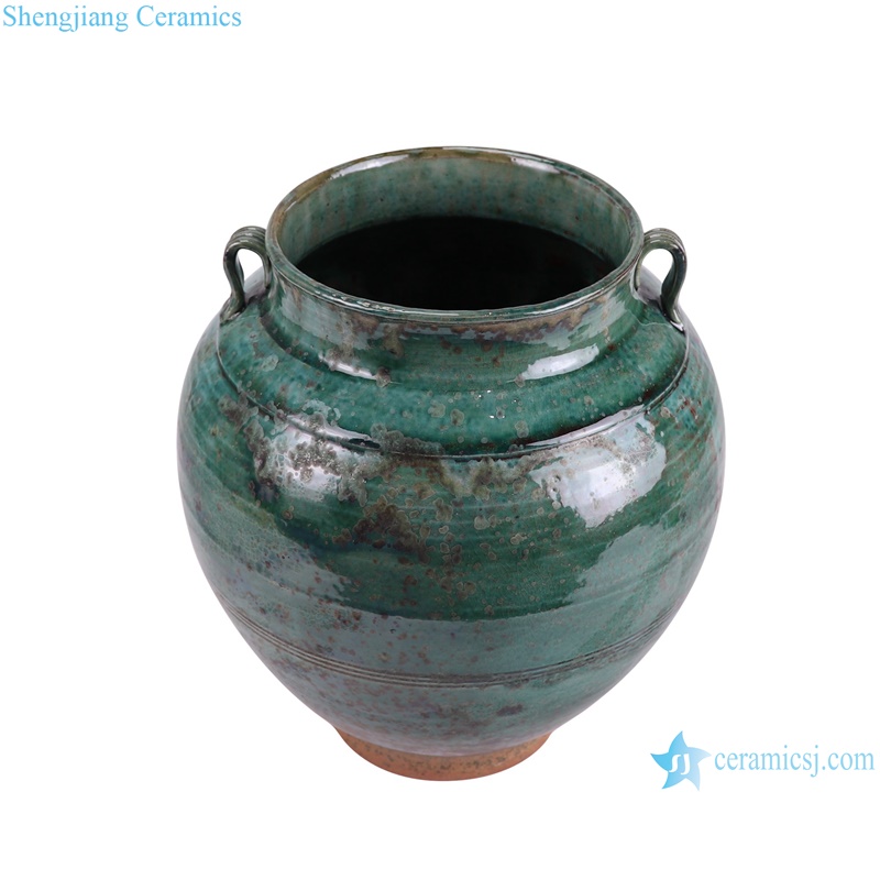 RZSP64-A Jingdezhen green fambe blaze porcelain vase for home decoration