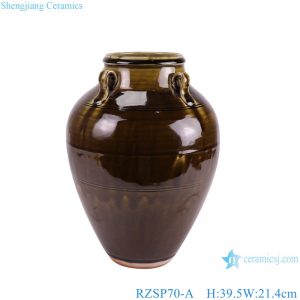 RZSP70-A Jingdezhen retro brown color porcelain vase for home decoration