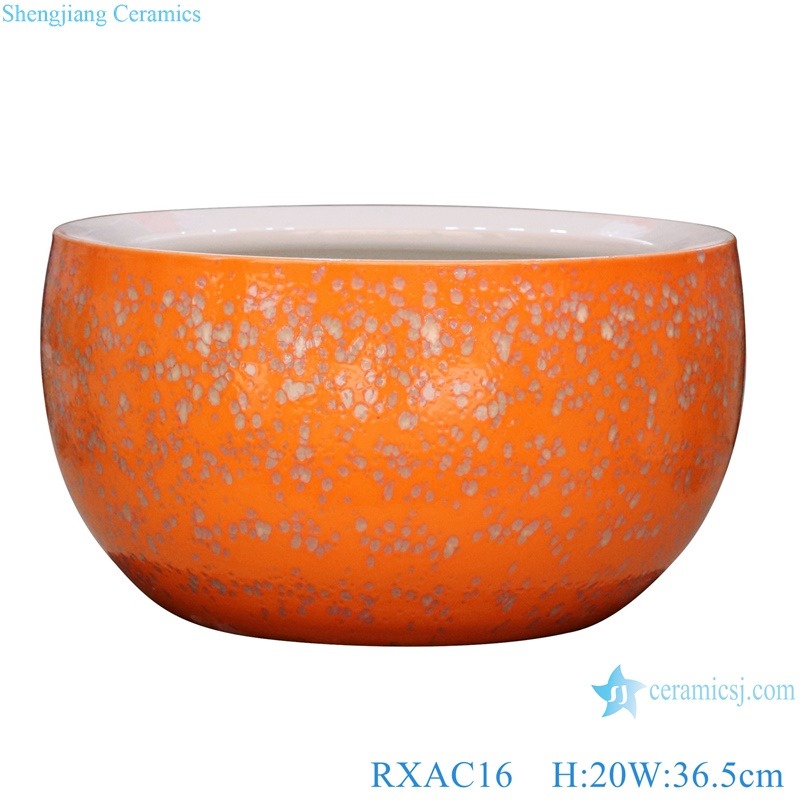 RXAC16 Jingdezhen flamed orange flower pots