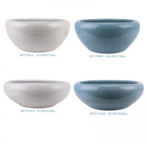 RYVV08-A-B-10-A-B Jingdezhen beautiful crackled plain color ceramic planter pots
