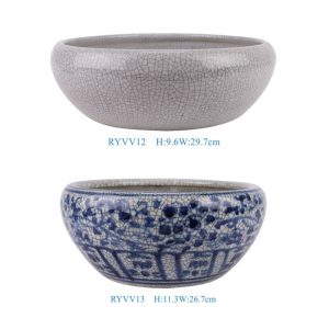RYVV12-13 Asia beautiful crackled blue and white ceramic ceramic flower pots