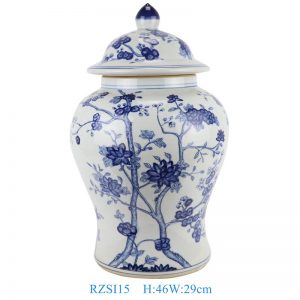 RZSI15 beautiful floral tree pattern ceramic temple jar for home decoration