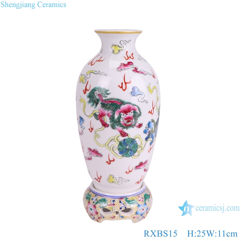 beautiful animal pattern ceramic vase