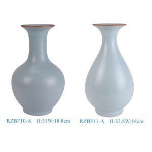 RZBF10-11-A Antique beautiful Ru-kiln pure light blue ceramic vase