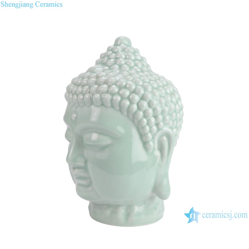 RZKO02-A-B different color available ceramic carving Buddha head 