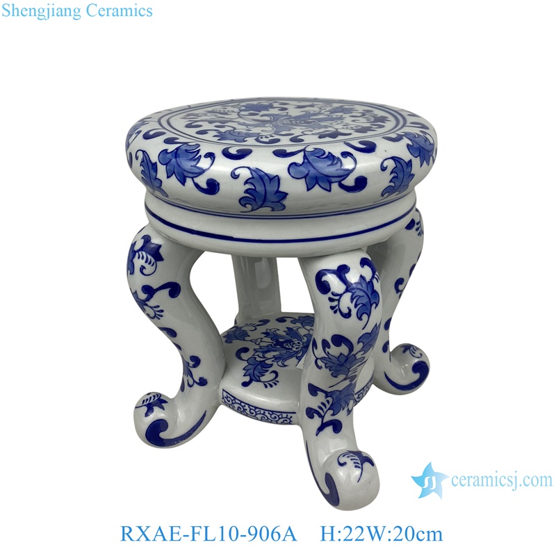 unique floral pattern porcelain stool