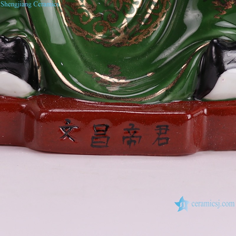 RXAT06 chinese red and green color ceramic figurine ornament for home decoration