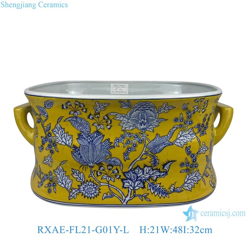 beautiful flower pattern ceramic flower pot