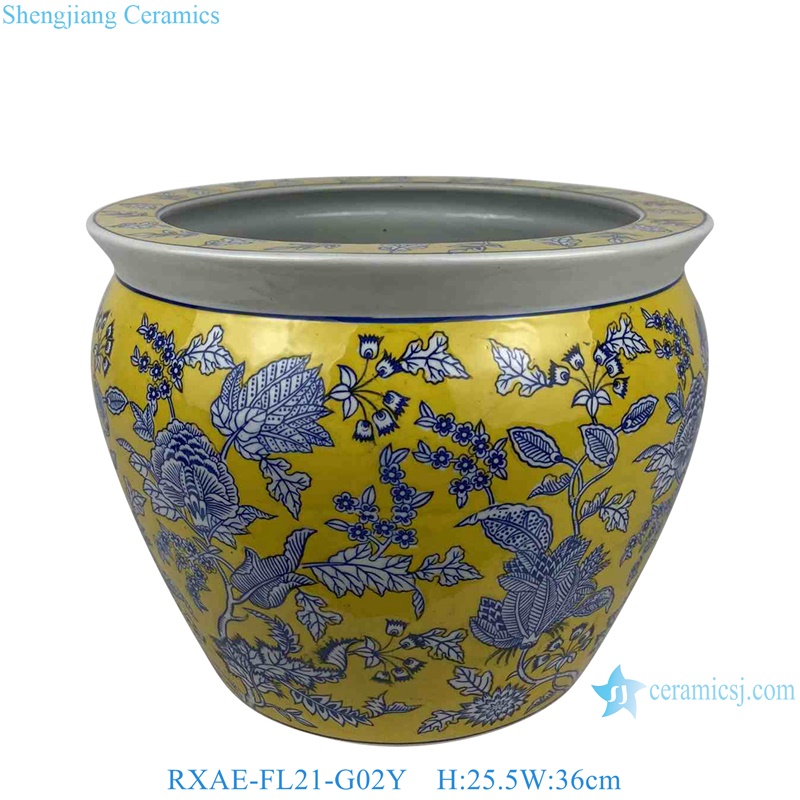 beautiful flower pattern ceramic flower pot