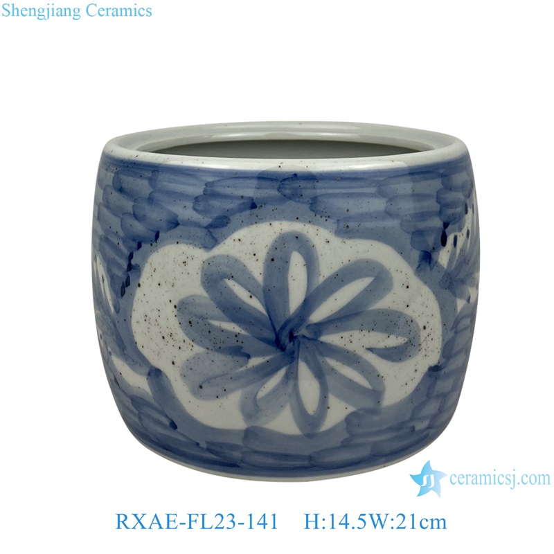 cheap price blue and white freehand floral pattern ceramic vase for home decoration