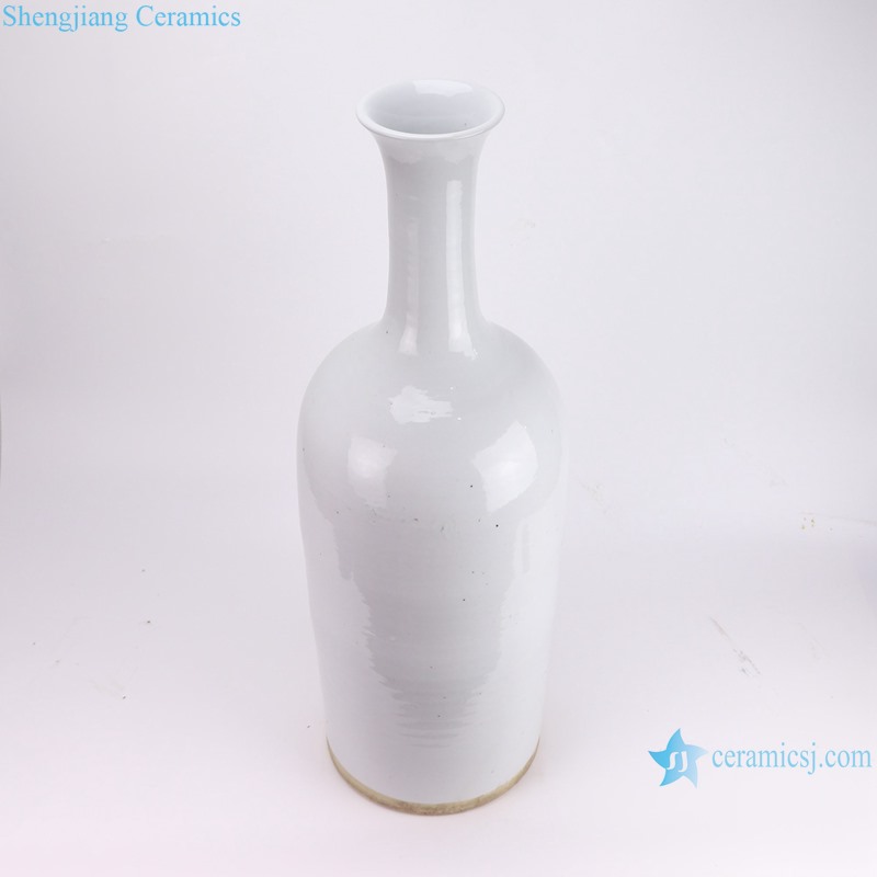 RZPI91-A old white color long neck ceramic vase for home decoration