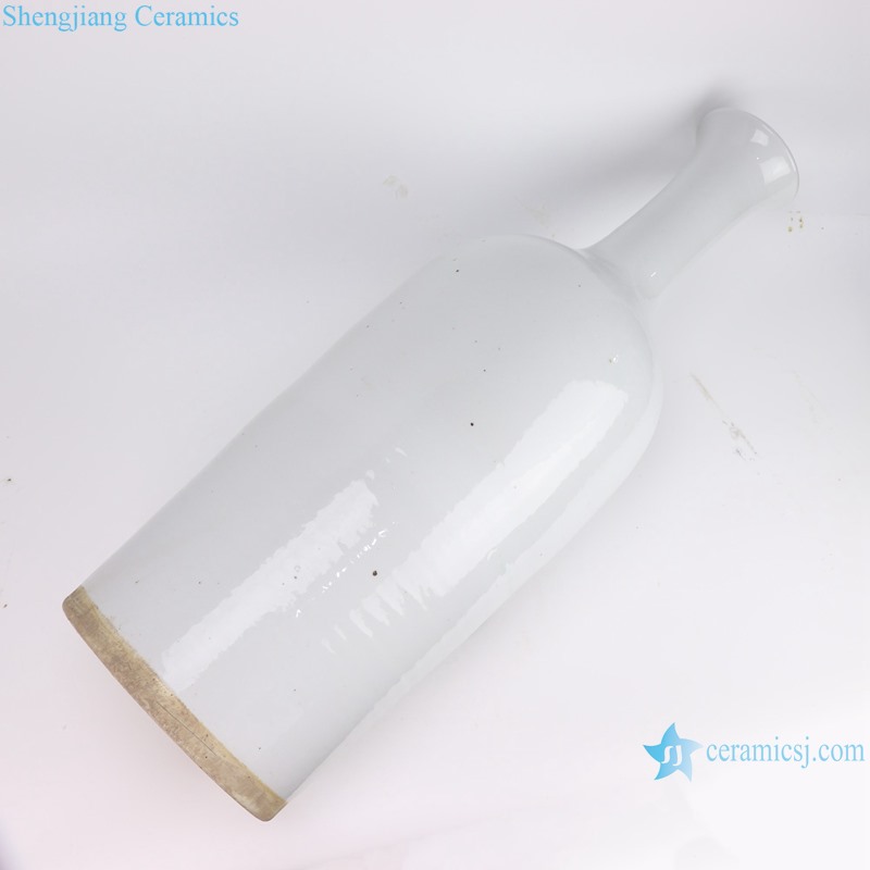 RZPI91-A old white color long neck ceramic vase for home decoration