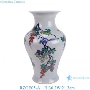 RZOE05-A Colorful Fruitful Home decoration Ceramic Fish tail Tabletop Vase