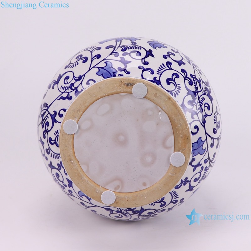 RXCE series cheap price blue and white flower pattern ceramic vase home decoration