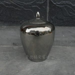 WRYNQ21 Silver ceramic jar 