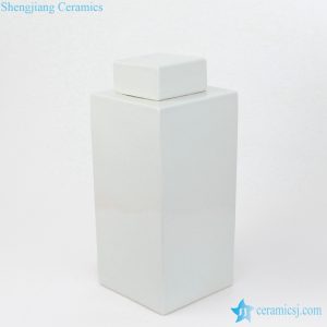 WRYSM01 white square porcelain jar