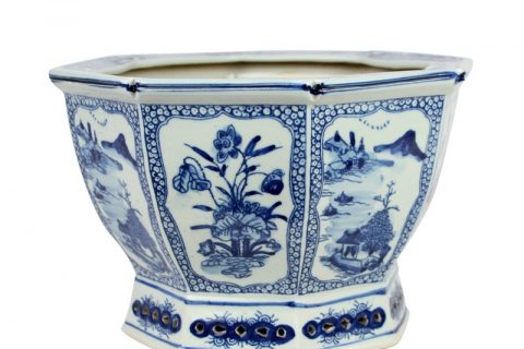 RYSZ01-OLD Qing dynasty antique ceramic flower pot
