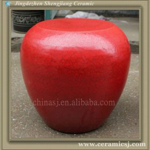 RYTH17 red ceramic garden stool seat
