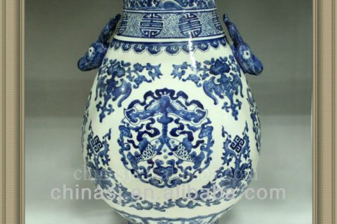 RYUJ10 Jingdezhen unique shape flower vase