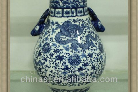 RYUJ15 chinese cheap porcelain dragon vase wholesale