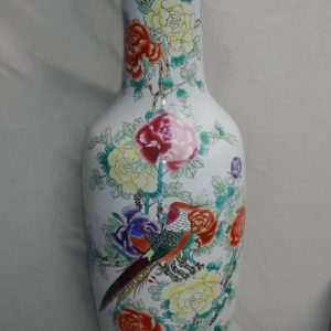 Famille rose Flower design Large Chinese Floor Vase WRYUL05